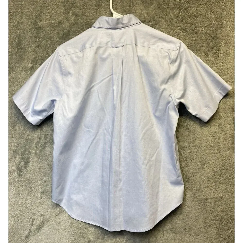 Land’s End Boys Short Sleeve Oxford Button Down Dress Shirt Size 12